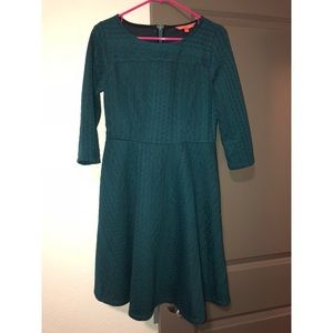 NWOT ModCloth Teal Cable Knit Dress - Size Large